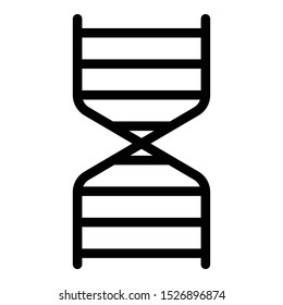 Dna icon. Outline dna vector icon for web design isolated on white background