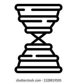 Dna icon. Outline dna vector icon for web design isolated on white background
