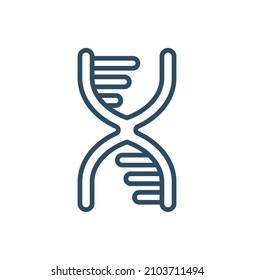 DNA icon. Outline DNA vector icon for web design isolated on white background