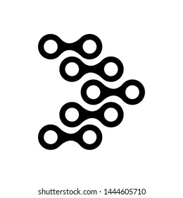 DNA icon , science vector illusration emblem isolated , 

template logo , outline solid background white