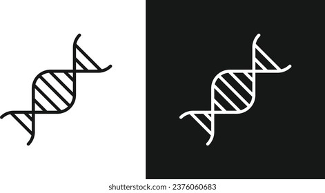 Dna icon set. helix genetic evolution vector symbol. genetic science icon.