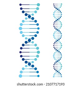 Conjunto de iconos de ADN. Modelo genético de vida código biológico genético símbolo médico molecular vector