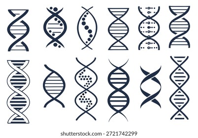 Conjunto de iconos de ADN Molécula de ADN