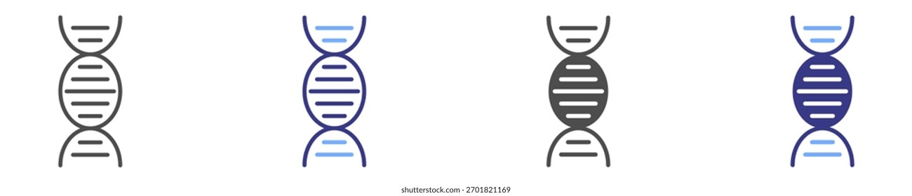Conjunto de iconos de ADN Estilo múltiple