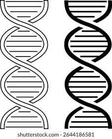 DNA icon set. Polygonal wireframe DNA molecule. Medical science, genetic biotechnology, chemistry biology, gene cell concept vector illustration isolated background. Innovation technology concept
