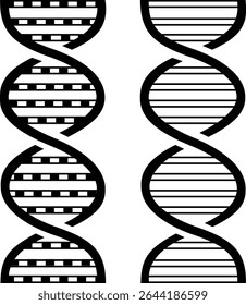 DNA icon set. Polygonal wireframe DNA molecule. Medical science, genetic biotechnology, chemistry biology, gene cell concept vector illustration isolated background. Innovation technology concept