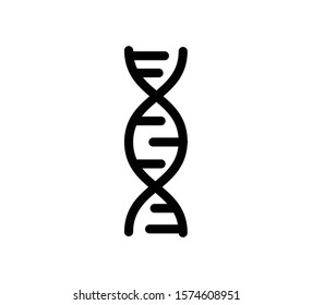 DNA Icon Sign Vector Logo Illustration