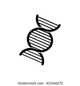 DNA icon. Silhouette vector illustration