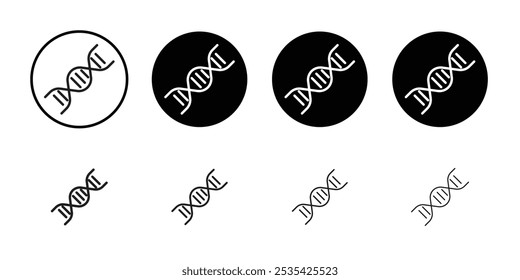 DNA icon Simple thin outline