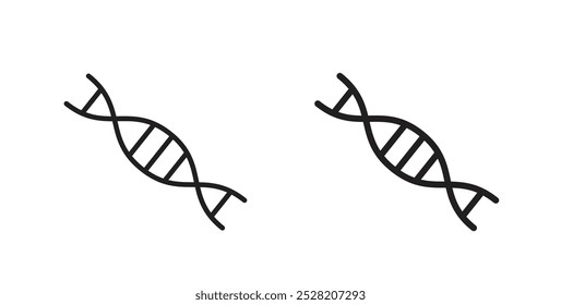 DNA icon in solid and stroke style.