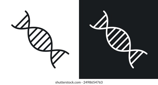 Icono del ADN en estilo sólido