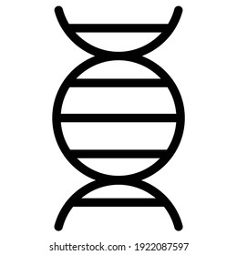 DNA Icon, DNA Structure molecule icon. Vector molecule. Chromosome icon, DNA icon on white background, outline DNA vector for web design