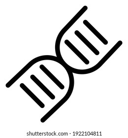 DNA Icon, DNA Structure molecule icon. Vector molecule. Chromosome icon, DNA Strand, trendy flat design, DNA icon on white background