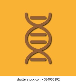 The dna icon. DNA symbol. Flat