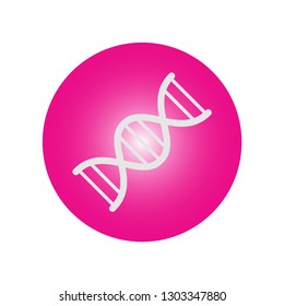 The DNA Icon. DNA Symbol. Flat Vector Illustration.