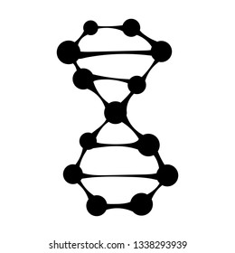 The dna icon. DNA symbol. Flat Vector illustration. Dna icons for your business project. The isolated concept of medical science, genetic biotechnology.