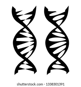 The dna icon. DNA symbol. Flat Vector illustration. Dna icons for your business project. The isolated concept of medical science, genetic biotechnology.