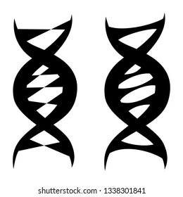 The dna icon. DNA symbol. Flat Vector illustration. Dna icons for your business project. The isolated concept of medical science, genetic biotechnology.