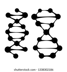 The dna icon. DNA symbol. Flat Vector illustration. Dna icons for your business project. The isolated concept of medical science, genetic biotechnology.