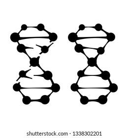 The dna icon. DNA symbol. Flat Vector illustration. Dna icons for your business project. The isolated concept of medical science, genetic biotechnology.