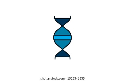 The dna icon. DNA symbol. Flat Vector illustration