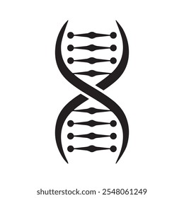 The DNA icon. DNA symbol. Flat Vector illustration