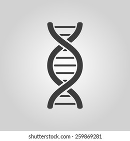 The Dna Icon. DNA Symbol. Flat Vector Illustration