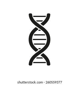 The dna icon. DNA symbol. Flat Vector illustration