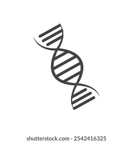 Marca de símbolo de ícone do DNA em estilo preenchido