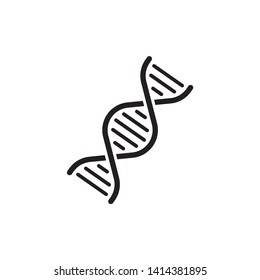 DNA icon symbol vector. on white background. eps 10