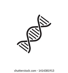 DNA icon symbol vector. on white background. eps 10