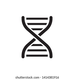 DNA icon symbol vector. on white background. eps 10