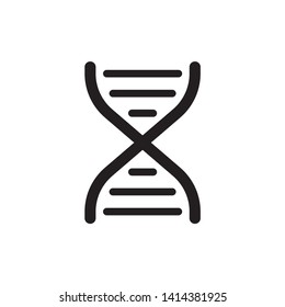 DNA icon symbol vector. on white background. eps 10