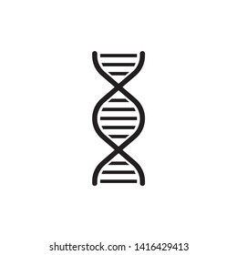 DNA Icon Symbol Vector. On White Background. Eps 10