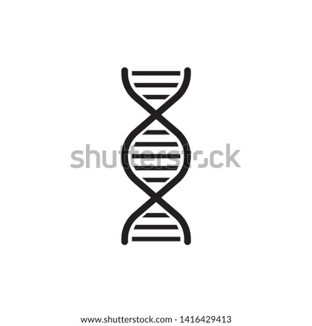 DNA icon symbol vector. on white background. eps 10