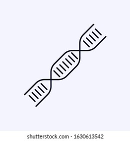 DNA icon thin isolated on white background