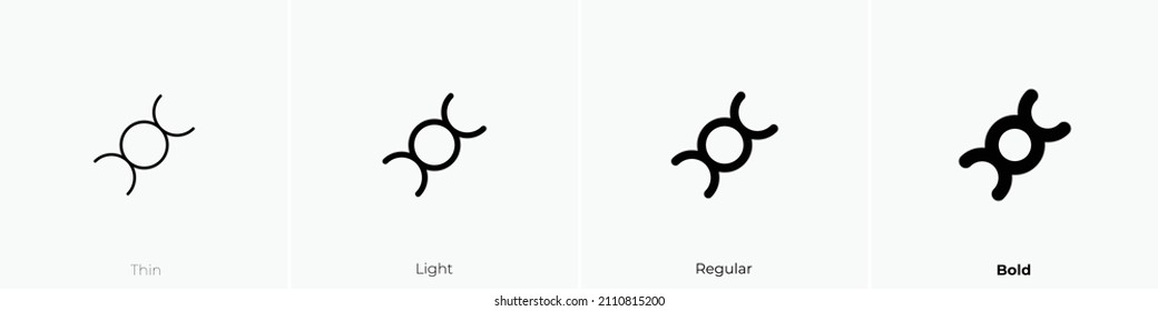 dna icon. Thin, Light Regular And Bold style design isolated on white background