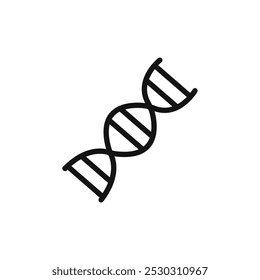 DNA Icon Thin line art isolated