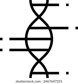 dna icon. Thin linear style design isolated on white background