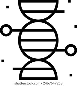 dna icon. Thin linear style design isolated on white background