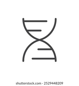 Ícone do DNA Símbolo de arte em contorno fino