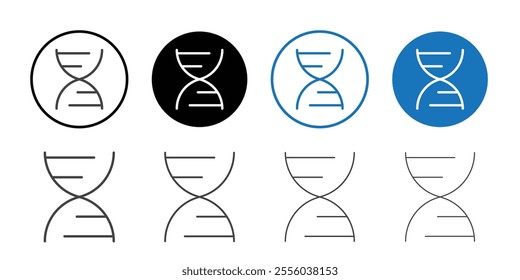 DNA icon Thin outline art symbol