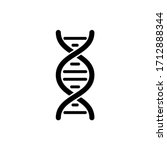 DNA icon in trendy flat design