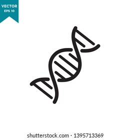 DNA icon in trendy flat design 