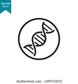 DNA icon in trendy flat design 