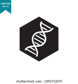 DNA icon in trendy flat design 