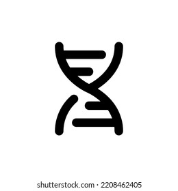 DNA icon in trendy flat design. Genetic symbol