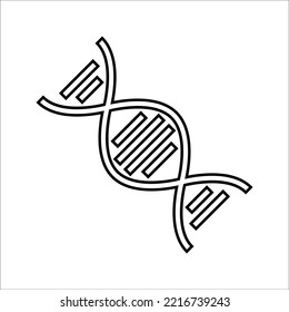 DNA icon in trendy flat design, on white background.