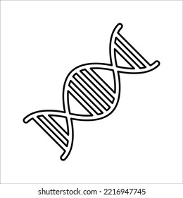 DNA icon in trendy flat design, on white background.
