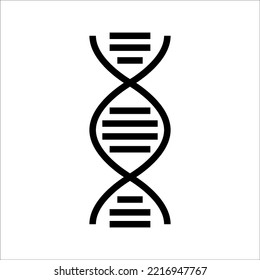 DNA icon in trendy flat design, on white background.